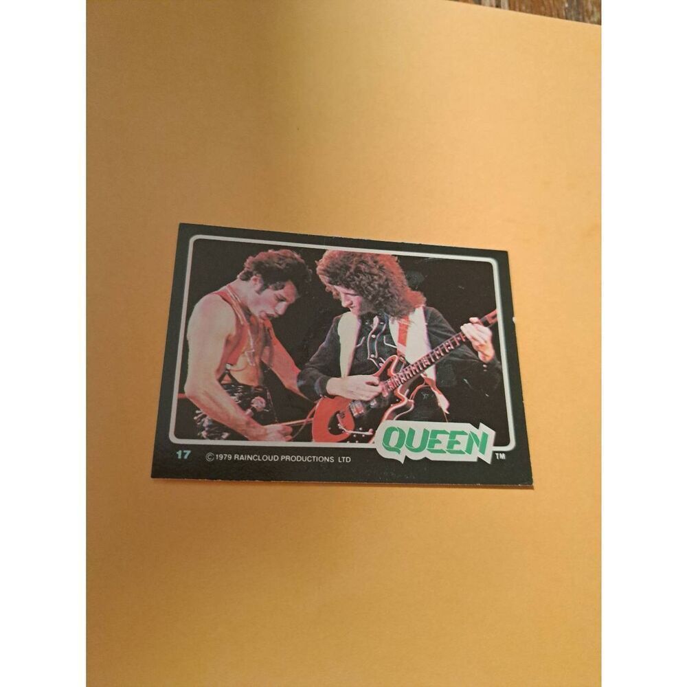 Vintage 1979 Rain Cloud Productions Queen Trading Card #17 Rock Band Memorabilia